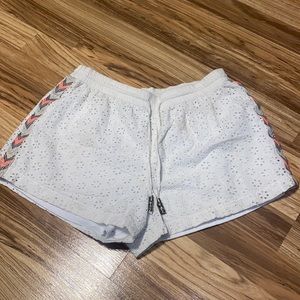 White summer shorts